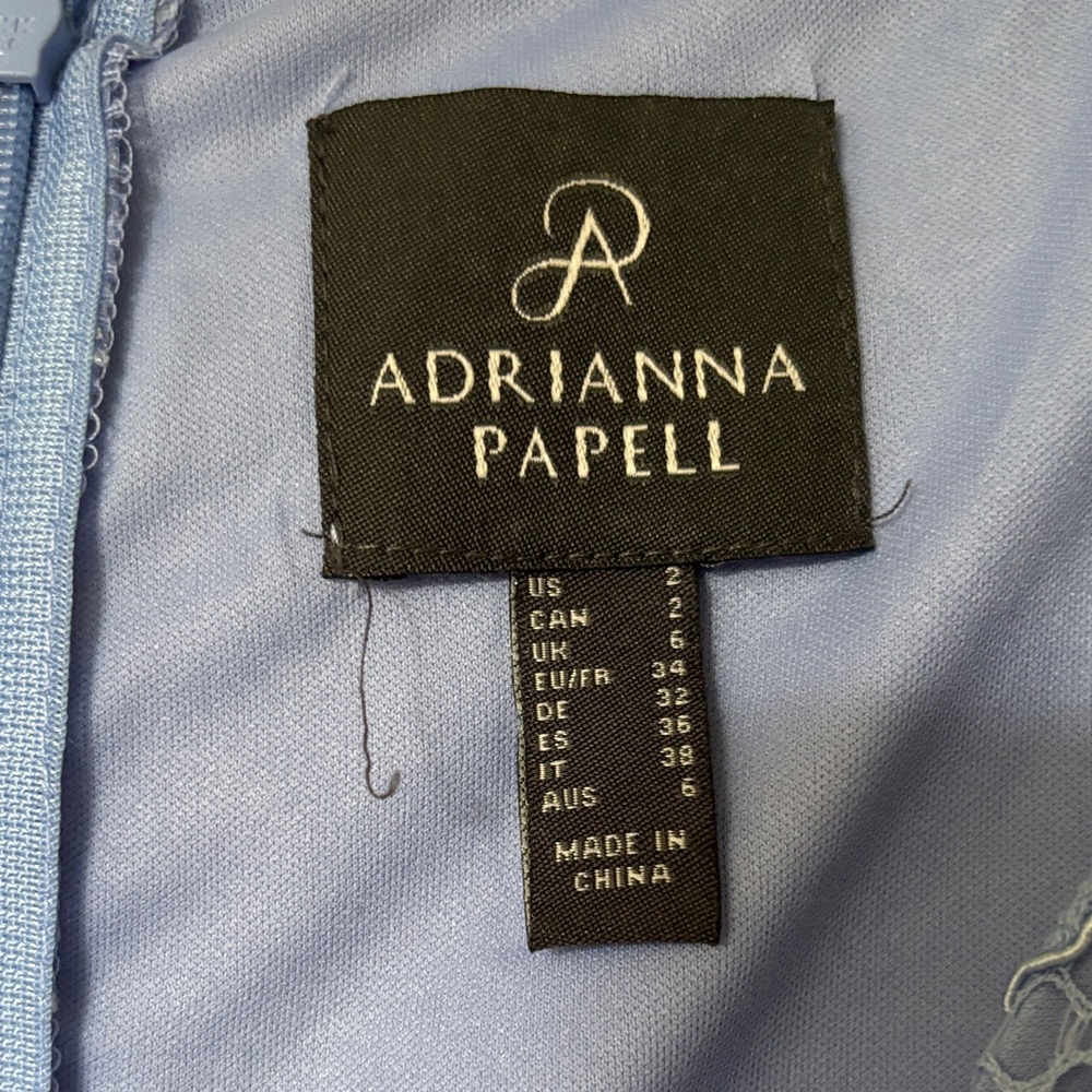 Adrianna Papell Light Blue Lace Maxi Dress - Picture 2 of 9